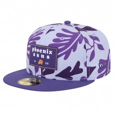 Бейсболка Phoenix Suns New Era Purple Palm Fronds 2-Tone 59FIFTY