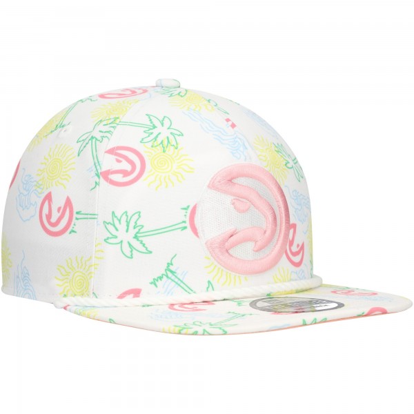 Бейсболка Atlanta Hawks New Era Palm Trees and Waves Golfer - White