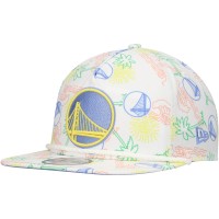 Бейсболка Golden State Warriors New Era Palm Trees and Waves Golfer - White