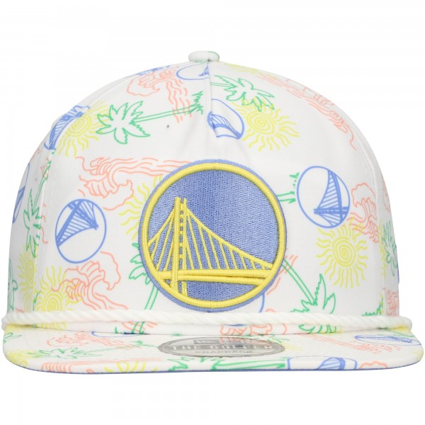Бейсболка Golden State Warriors New Era Palm Trees and Waves Golfer - White