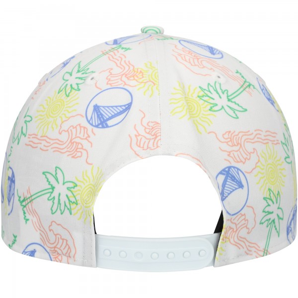 Бейсболка Golden State Warriors New Era Palm Trees and Waves Golfer - White