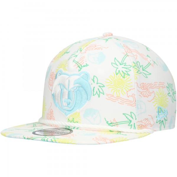 Бейсболка Memphis Grizzlies New Era Palm Trees and Waves Golfer - White