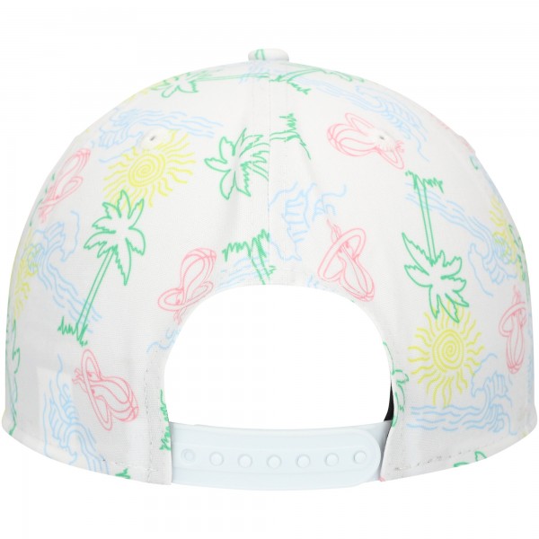 Бейсболка Miami Heat New Era White Palm Trees and Waves Golfer