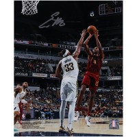 Evan Mobley Cleveland Cavaliers Autographed Fanatics Authentic 8 x 10 Fadeaway Jumper vs. Indiana Pacers Photograph