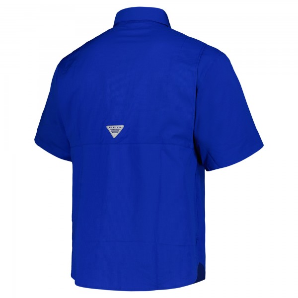 Los Angeles Dodgers Columbia Royal Tamiami Omni-Shade Button-Down Shirt