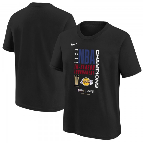 Футболка Los Angeles Lakers Nike Youth 2023 NBA In-Season Tournament Champions Locker Room - Black