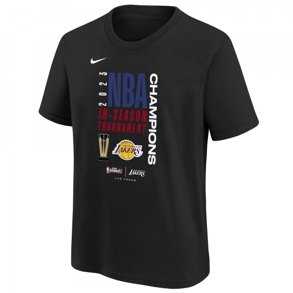 Футболка Los Angeles Lakers Nike Youth 2023 NBA In-Season Tournament Champions Locker Room - Black