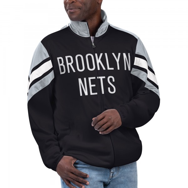 Кофта на молнии Brooklyn Nets G-III Sports by Carl Banks Game Ball Track - Black