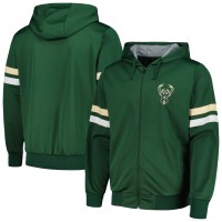Толстовка на молнии Milwaukee Bucks G-III Sports by Carl Banks Contender - Hunter Green