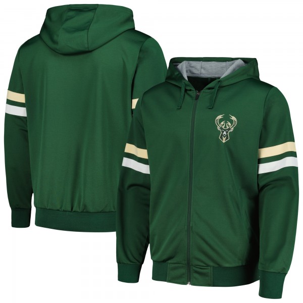 Толстовка на молнии Milwaukee Bucks G-III Sports by Carl Banks Contender - Hunter Green