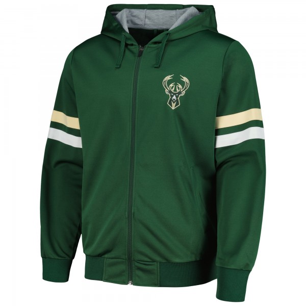 Толстовка на молнии Milwaukee Bucks G-III Sports by Carl Banks Contender - Hunter Green