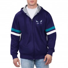 Толстовка на молнии Charlotte Hornets G-III Sports by Carl Banks Contender - Purple