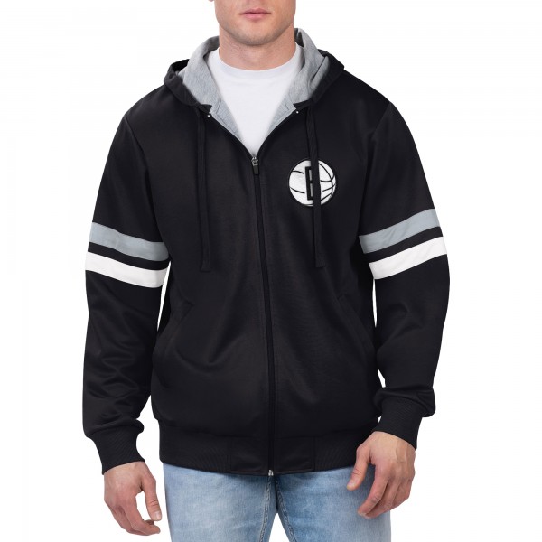 Толстовка на молнии Brooklyn Nets G-III Sports by Carl Banks Contender - Black