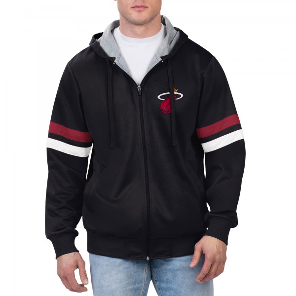 Толстовка на молнии Miami Heat G-III Sports by Carl Banks Contender - Black