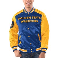 Бомбер Golden State Warriors Starter Renegade Satin Varsity - Royal/Gold