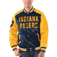 Куртка Indiana Pacers Starter Renegade Satin Varsity - Navy/Gold