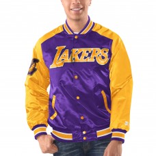 Куртка на кнопках Los Angeles Lakers Starter Renegade Satin Varsity - Purple/Gold