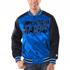 Куртка Orlando Magic Starter Blue/Black Renegade Satin Full-Snap Varsity