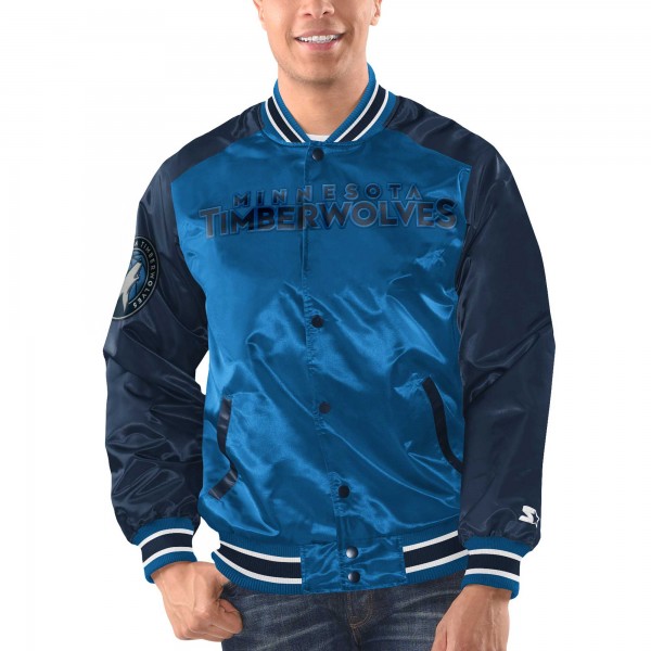 Куртка Minnesota Timberwolves Starter Renegade Satin Full-Snap Varsity - Blue/Navy