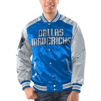 Куртка Dallas Mavericks Starter Renegade Satin Varsity - Blue/Silver