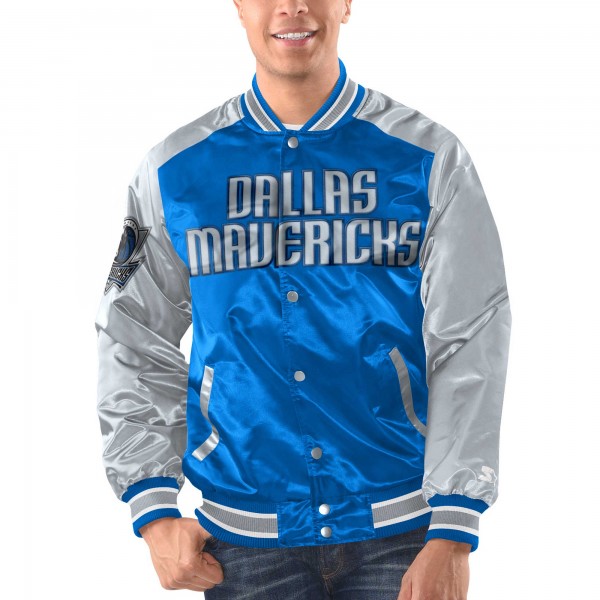 Куртка Dallas Mavericks Starter Renegade Satin Varsity - Blue/Silver