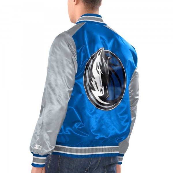 Куртка Dallas Mavericks Starter Renegade Satin Varsity - Blue/Silver