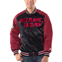 Куртка на кнопках Miami Heat Starter Renegade Satin Varsity - Black/Red