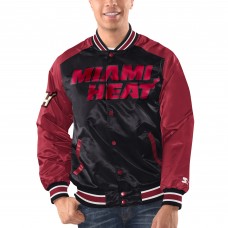 Куртка на кнопках Miami Heat Starter Renegade Satin Varsity - Black/Red