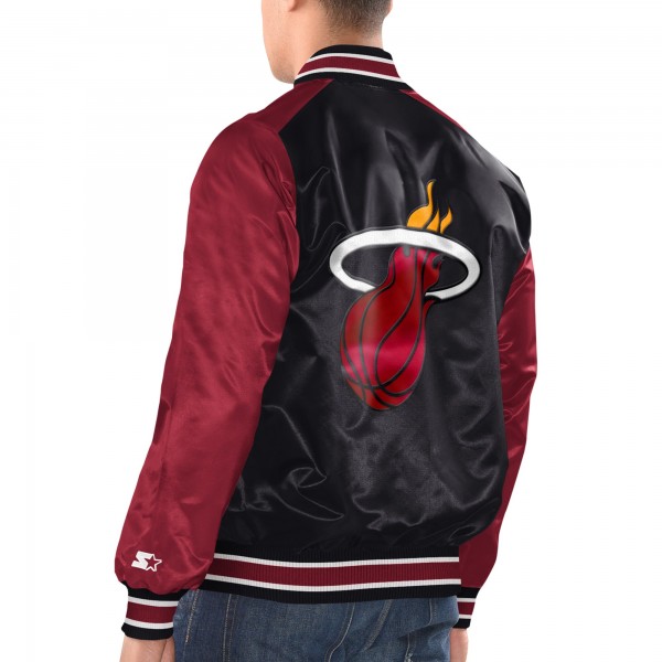 Куртка на кнопках Miami Heat Starter Renegade Satin Varsity - Black/Red