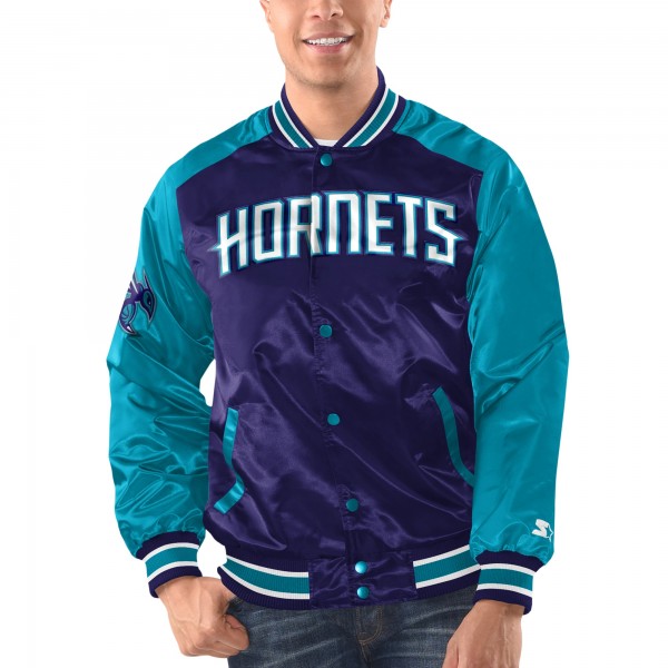 Бомбер Charlotte Hornets Starter Renegade Satin Varsity - Purple/Teal