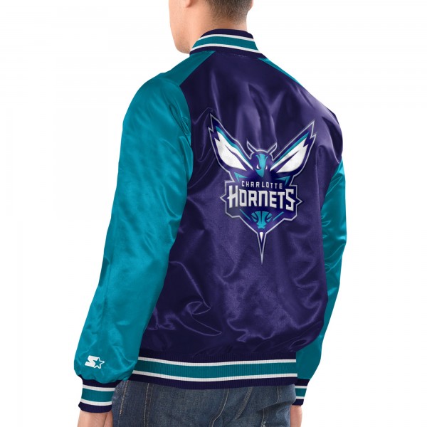 Бомбер Charlotte Hornets Starter Renegade Satin Varsity - Purple/Teal