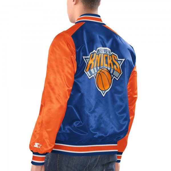 Бомбер New York Knicks Starter Renegade Satin Varsity - Blue/Orange