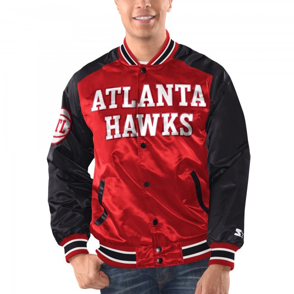 Бомбер Atlanta Hawks Starter Renegade Satin Varsity - Red/Black