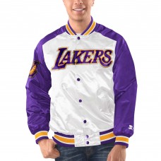Куртка на кнопках Los Angeles Lakers Starter Renegade Satin Varsity - White/Purple