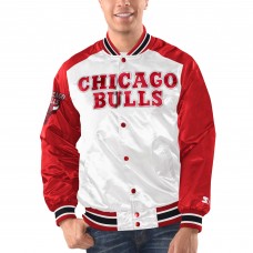 Куртка на кнопках Chicago Bulls Starter Renegade Satin Varsity - White/Red