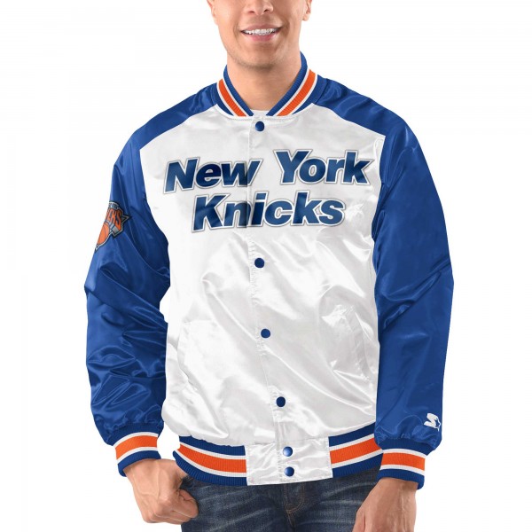 Бомбер New York Knicks Starter Renegade Satin Varsity - White/Blue