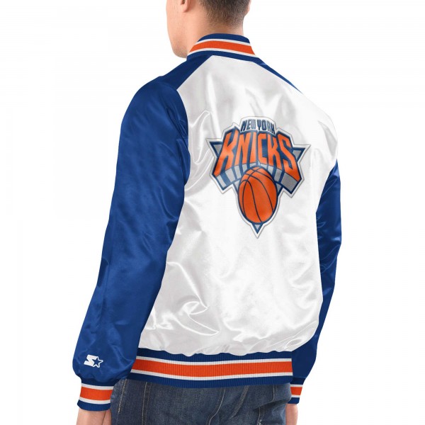 Бомбер New York Knicks Starter Renegade Satin Varsity - White/Blue