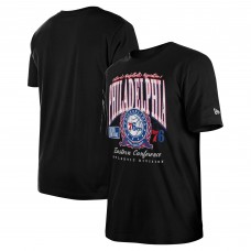 Unisex Philadelphia 76ers New Era Black Oversized Essentials Boxy T-Shirt