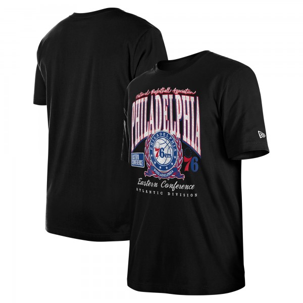 Unisex Philadelphia 76ers New Era Black Oversized Essentials Boxy T-Shirt