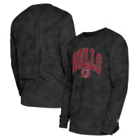 Футболка с длинным рукавом Chicago Bulls New Era Unisex Oversized Essentials Enzyme Wash - Black