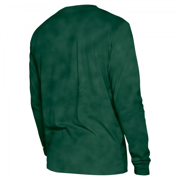 Футболка с длинным рукавом Milwaukee Bucks New Era Unisex Oversized Essentials Enzyme Wash - Hunter Green