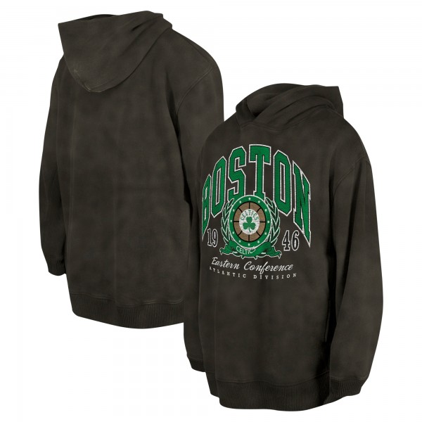 Толстовка Boston Celtics New Era Unisex Oversized Essentials Pigment Wash Fleece - Charcoal