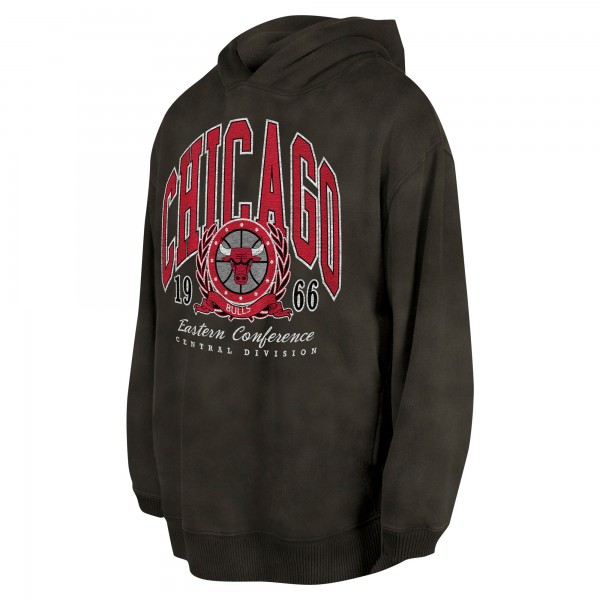 Толстовка Chicago Bulls New Era Unisex Oversized Essentials Pigment Wash Fleece - Charcoal