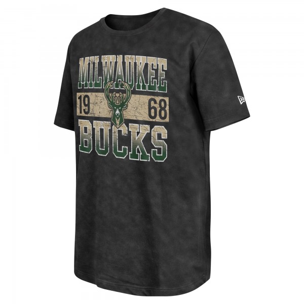 Футболка Milwaukee Bucks New Era Enzyme Washed Oversized - Black