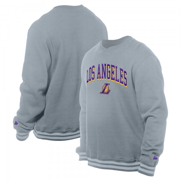 Кофта Los Angeles Lakers New Era Chenille Cross Over - Gray