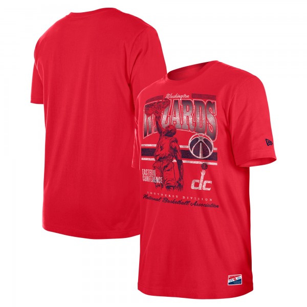 Washington Wizards New Era Red Enzyme Wash Oversized T-Shirt