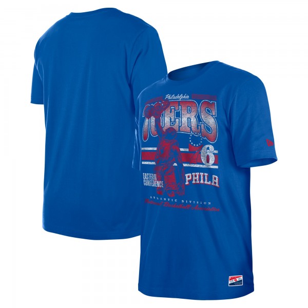 Philadelphia 76ers New Era Royal Enzyme Wash Oversized T-Shirt