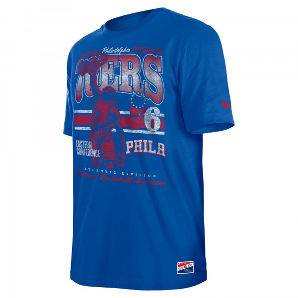 Philadelphia 76ers New Era Royal Enzyme Wash Oversized T-Shirt
