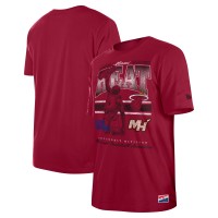 Футболка Miami Heat New Era Red Enzyme Wash Oversized