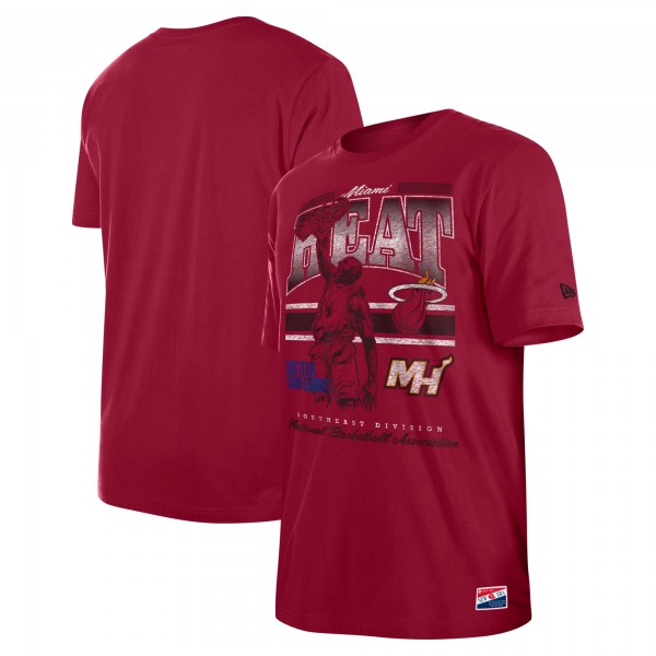 Футболка Miami Heat New Era Red Enzyme Wash Oversized